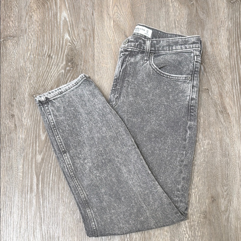 A&F Grey Acid Wash Jeans